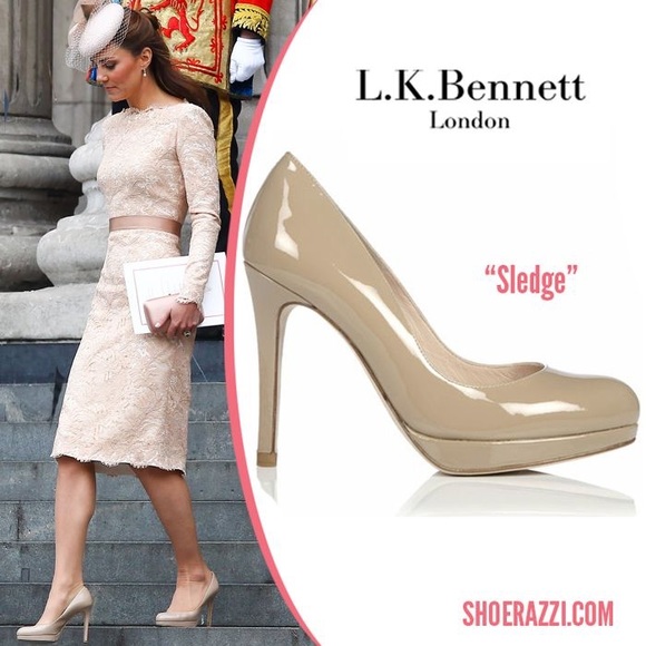 Sledge Beige Patent Platform Courts - Picture 2 of 7